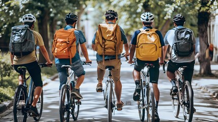 Endurance and Vitality: An Image of Cyclists Riding Through the Countryside