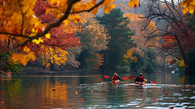 Wellness on Water: A Photo of Kayaking for Longevity and Health in Nature