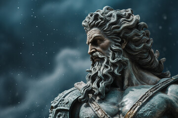 Fototapeta premium Ancient god hero mythology generative AI image