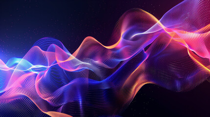Fototapeta premium Abstract 3D holographic element with a retro-futuristic design and holographic textures