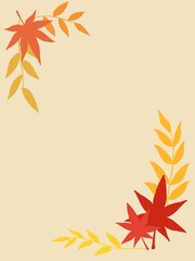 가을 테마의 메모지