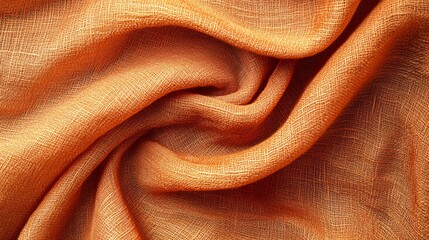 Close-up Orange Fabric Texture Background