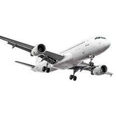 Free aeroplane in transparent background