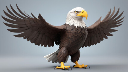 Fototapeta premium Vector Eagle With Outstretched Wings