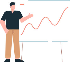 Business presentation template. Office work template.