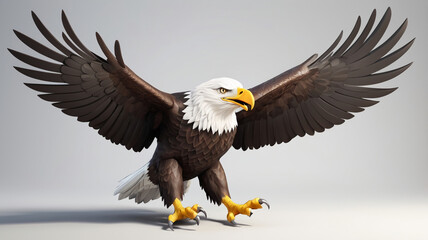 Obraz premium Vector Eagle With Outstretched Wings