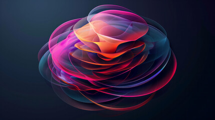 3D effect on a black background