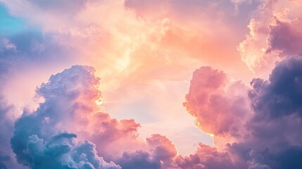 Dramatic clouds during a vibrant sunset, creating a stunning sky view.