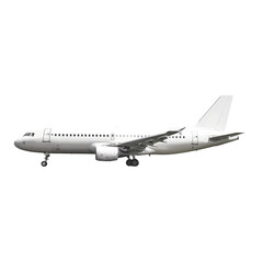 Free aeroplane in transparent background