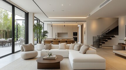 Modern Open Plan Living Space. Interior Design concept