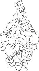 Vector sketch illustration silhouette design Neoclassical Style Decor Elements classic vintage ethnic traditional