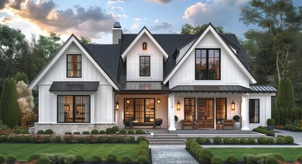 Modern Two-Story House with Spacious Yard