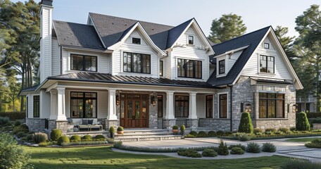 Custom Luxury Home with Stone Exterior