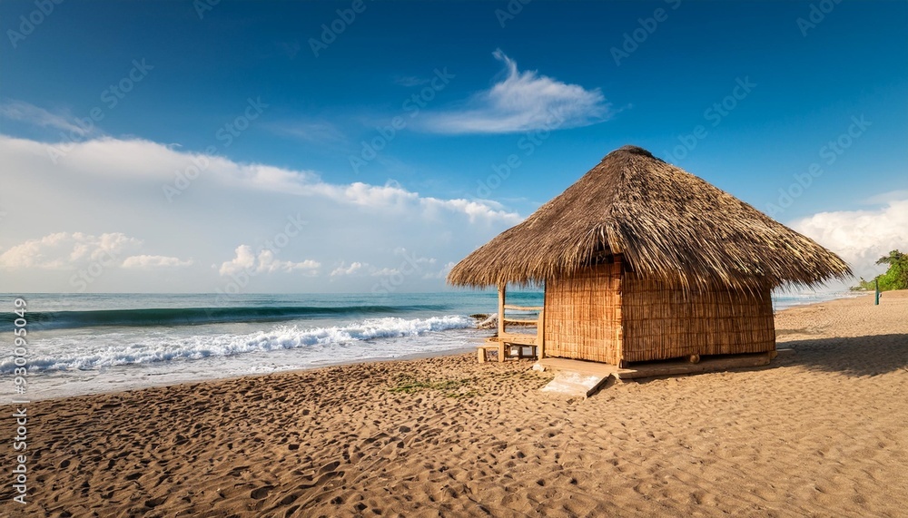 Canvas Prints hut by the beach livingston guatemala