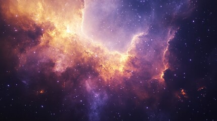 Fototapeta premium A stunning cosmic nebula filled with vibrant colors and stars, representing the beauty of the universe.