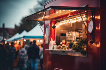 Naklejka premium Image of food market fait bazaar spring selling market generative AI