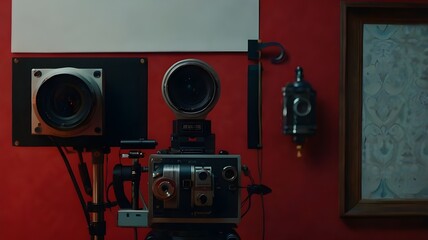 Fototapeta premium old camera on the wall