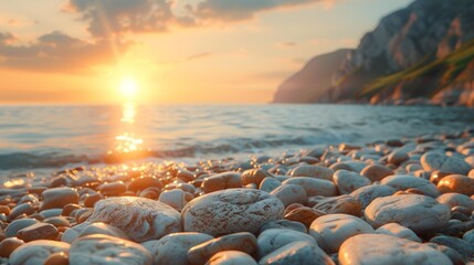 Obraz premium Peaceful Seaside Scene