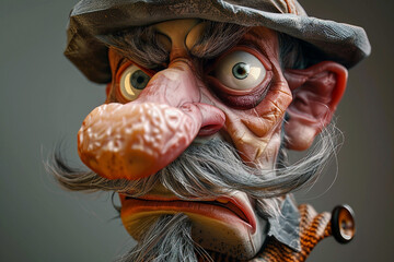 Funny fantasy cartoon character created with AI generative concept