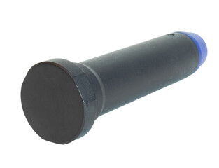 Buffer weight that is black with bule polymer tip
