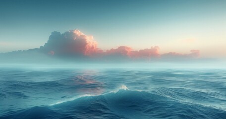 Fototapeta premium Serene Ocean Scene at Sunset