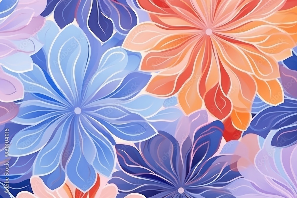 Poster flowers abstract shape background backgrounds pattern art.