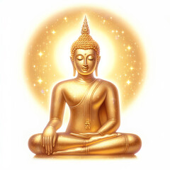 Obraz premium Gold Buddha statue is very bright and reflective, creating a sense of majesty and divinity.
