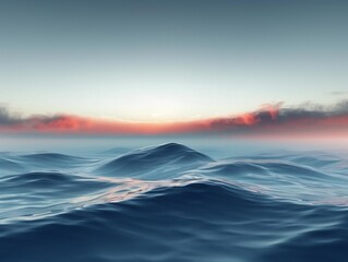 Fototapeta premium Calm Ocean Waters at Sunset