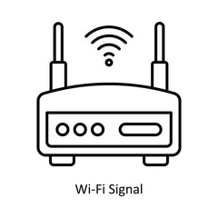 Obraz premium Art & Illustration Wi-Fi Signal vector filled outline Icon Design illustration. Smart Home and Technology Symbol on White background EPS 10 File