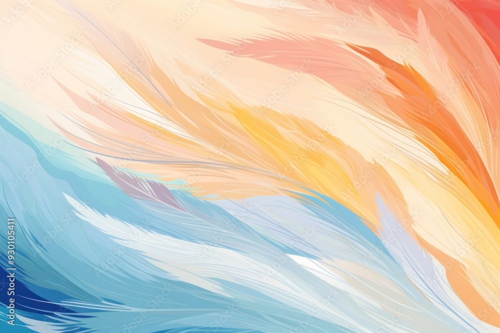 Poster feather abstract shape backgrounds pattern line.