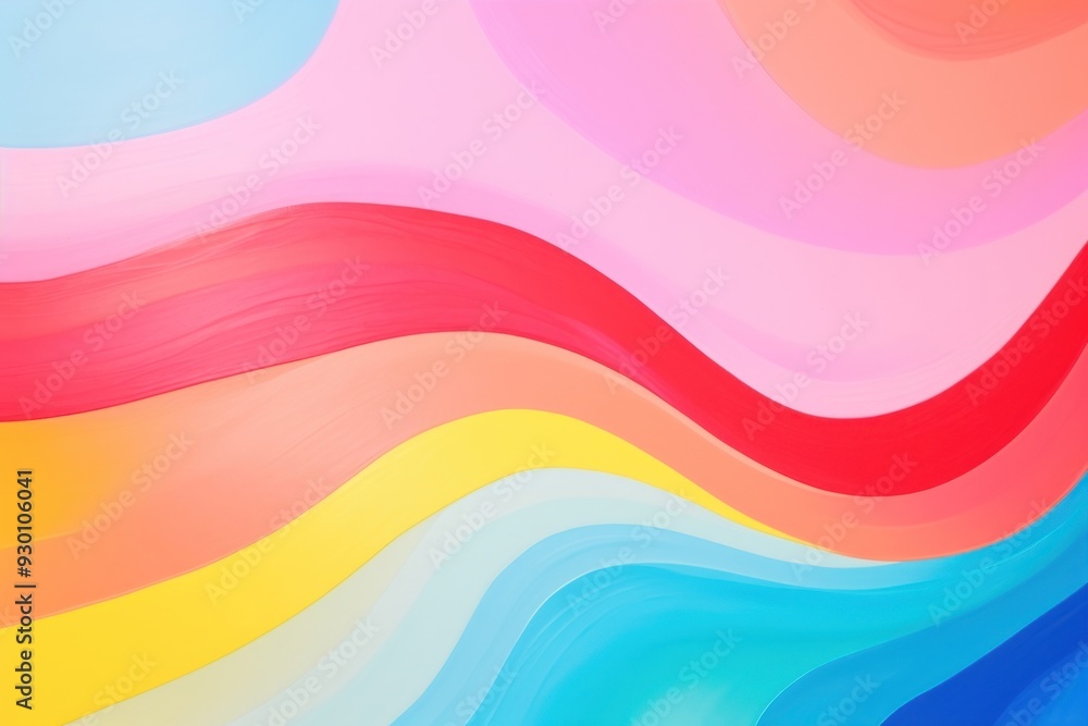 Poster rainbow abstract shape backgrounds pattern paint.