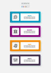 Infographic template business concept with workflow.
