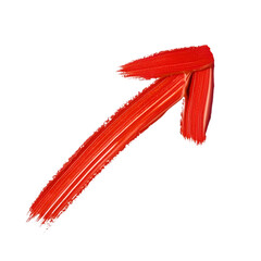 Red arrow up line drawing.