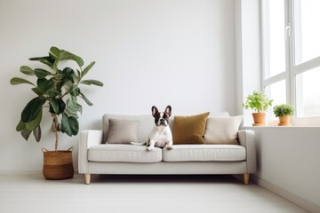 Dog furniture cushion mammal.