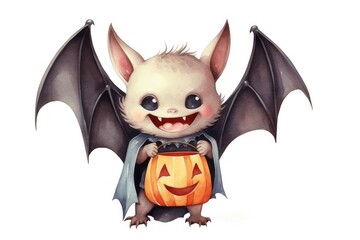 Obraz premium Bat holding shopping bag animal mammal anthropomorphic.