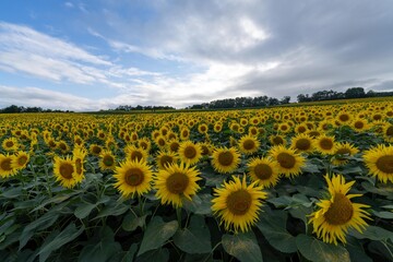 北海道　北竜町　向日葵　向日葵　夏