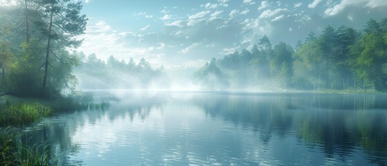 Obraz premium Serene Landscape Scenery