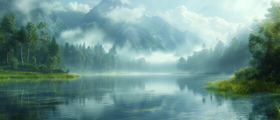 Serene Mountain Lake