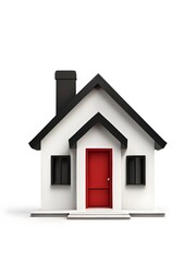 3d house icon isolated on white background