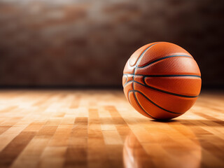 Obraz premium Basketball lying on the floor