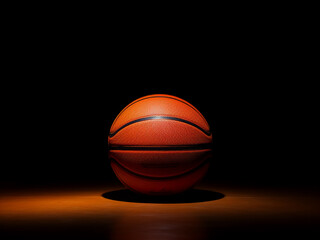 Obraz premium Basketball on a black background