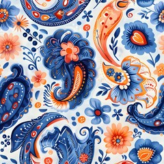 seamless pattern with paisley