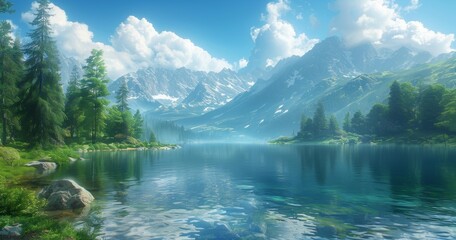 Serene Alpine Lake