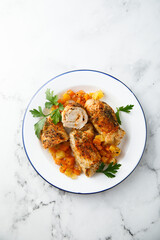 Meat roulade with vegetables