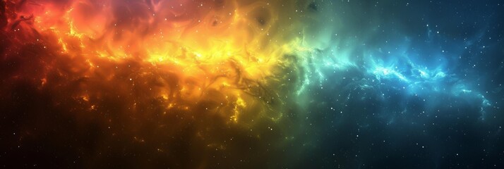 Fototapeta premium Cosmic Explosion, Galactic Fireworks, Nebula Illustration, Colorful Star Formation, Space Artwork