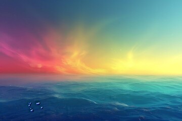 Fototapeta premium Vibrant Sunset over Ocean