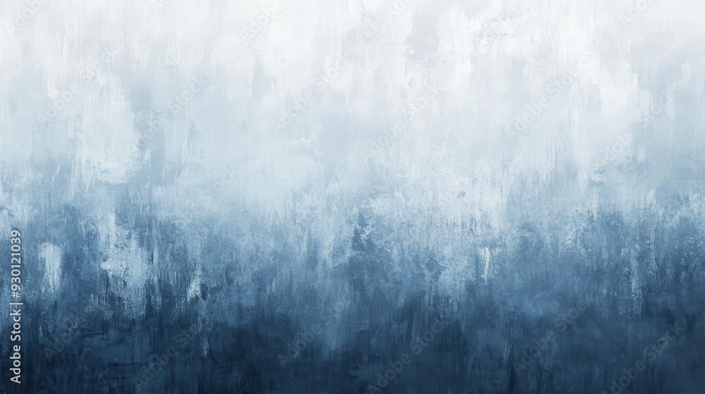 Poster a textured gradient background transitioning from light to dark blue hues.