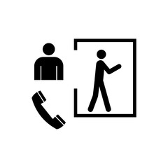 ISO mandatory safety signs_entry only with supervisor outside symbol only	