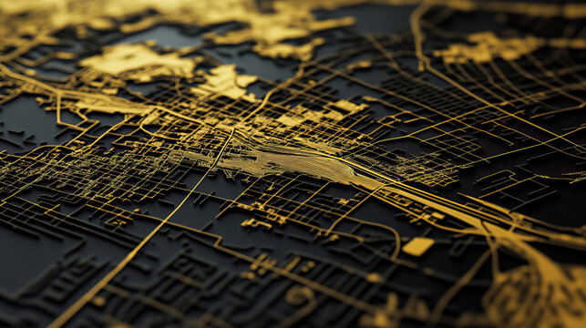 Technical aerial visual, 3D LiDAR GIS aerial map satellite scan model isolated, showing Killeen,  Texas. Elevation, topography, render