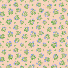 Lavender blossom seamless pattern